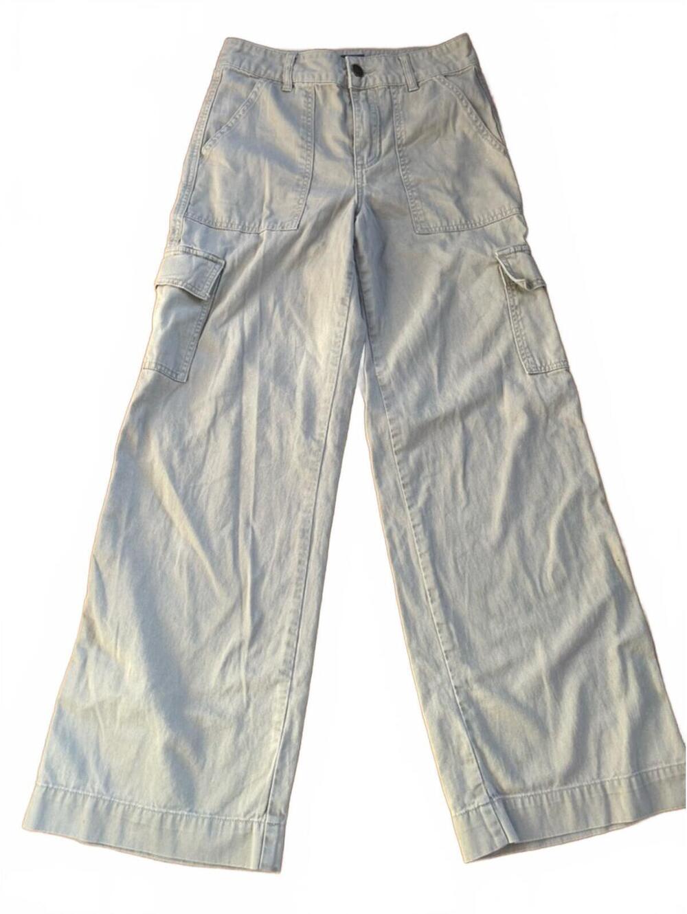 Indigo Rising Khaki Wide Leg Cargo Pants Y2K Utility Baggy Women’s 1/25